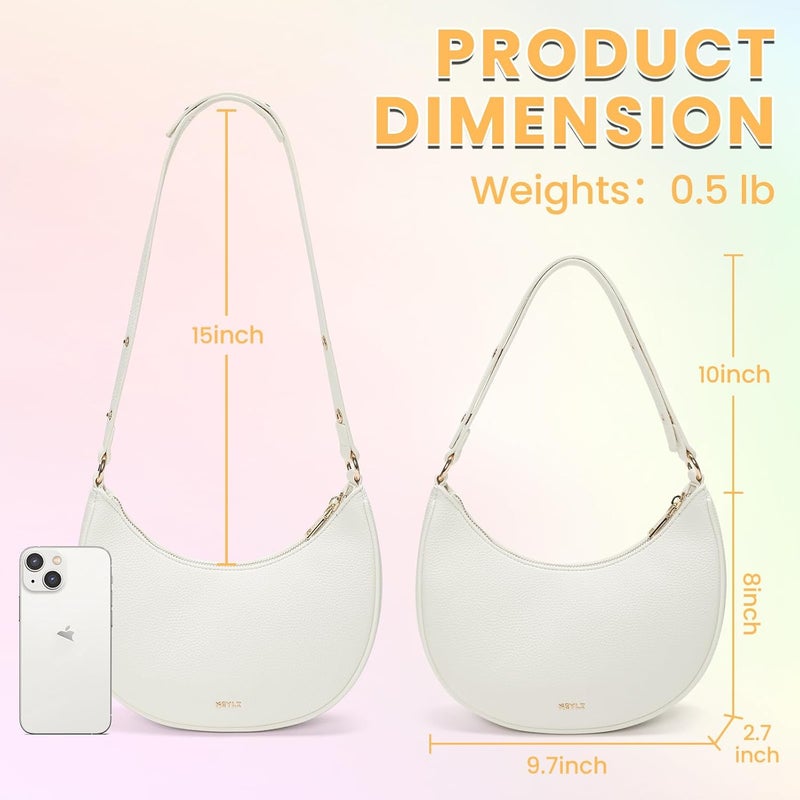 Keyli Shoulder Bag for Women Stylish Casual Clutch Purses for Women 3 Ways Adjust Strap Hobo Handbags with Zip Closure - Image 2